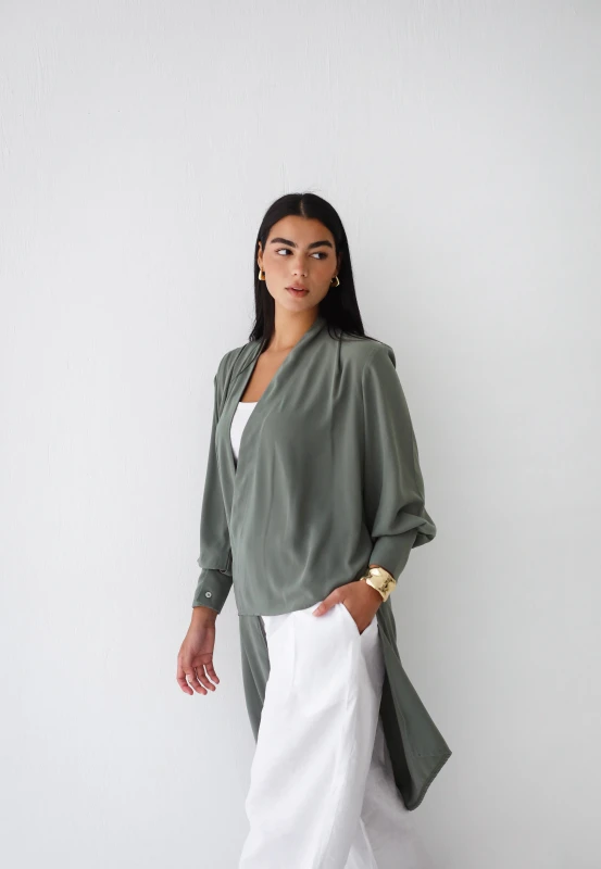 Asymmetrical Top- Light Sage