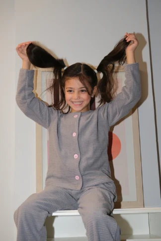 Mini Dreamy Bubbles pj in Grey