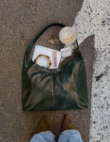 HOBO BAG OLIVE STONE