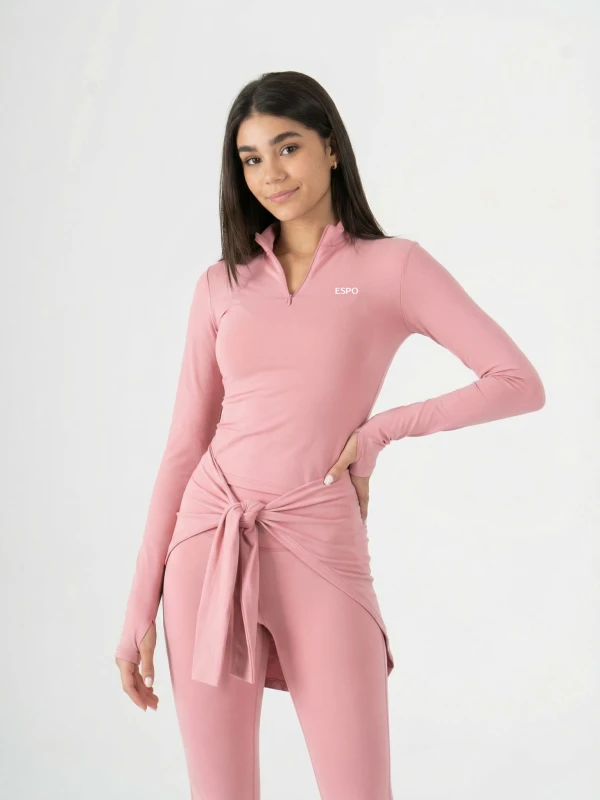 QUARTER ZIP LONG SLEEVE TOP