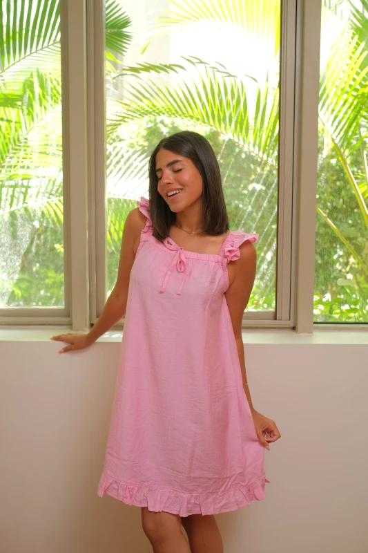 Soft girl code dress in Pink