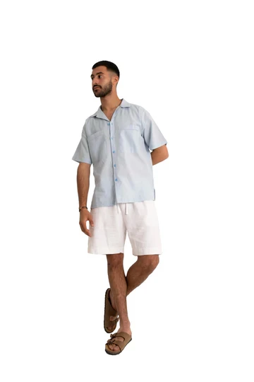 White Linen Shorts