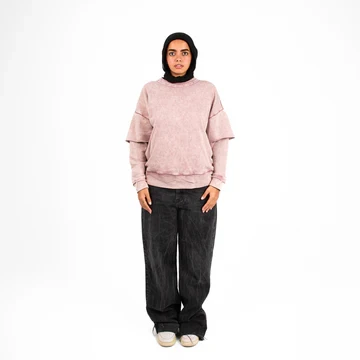 Mauve Retro Wash Crew