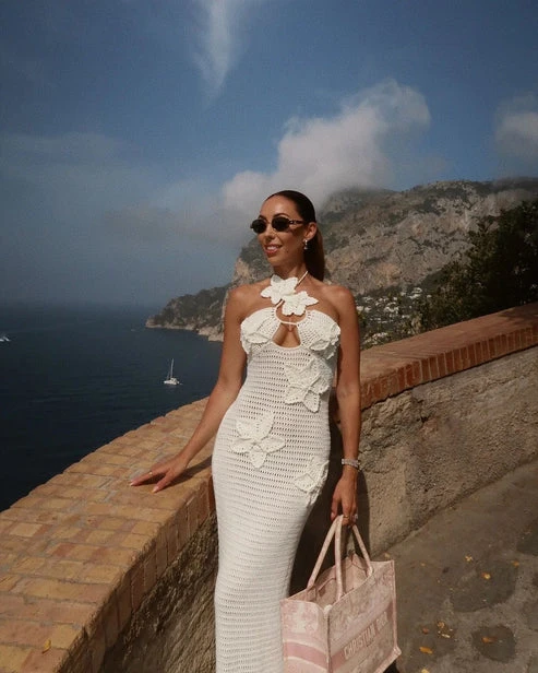 3D Floral Beach Dress