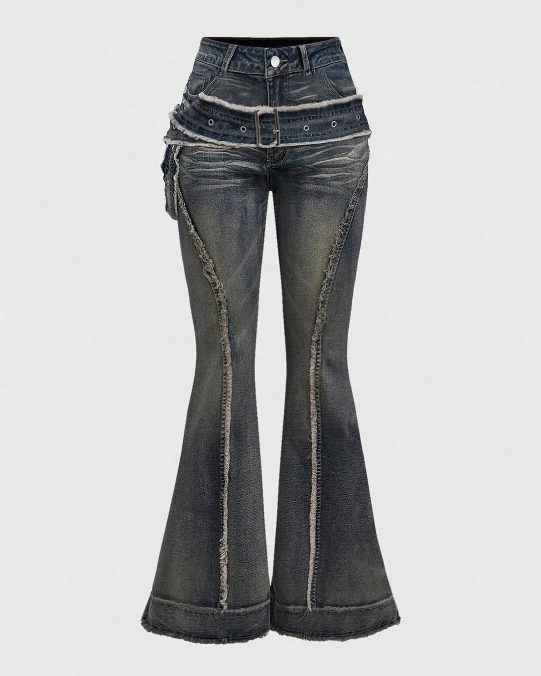 Distressed Flared Jeans