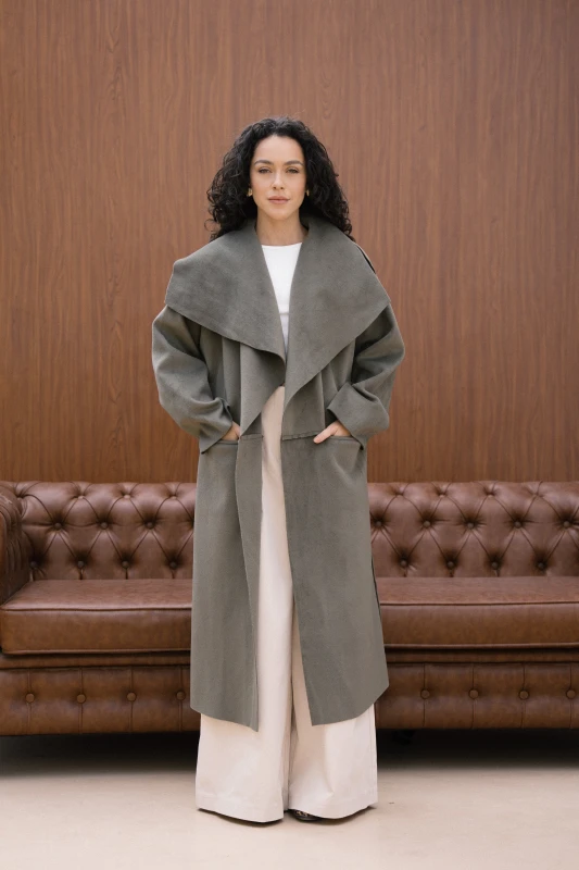 Amèlie Wool Coat - Sage