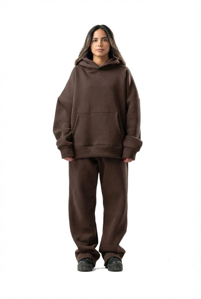 Unisex Dark Brown hoodie v1